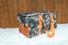Load image into Gallery viewer, Orange Camo Utility Tote