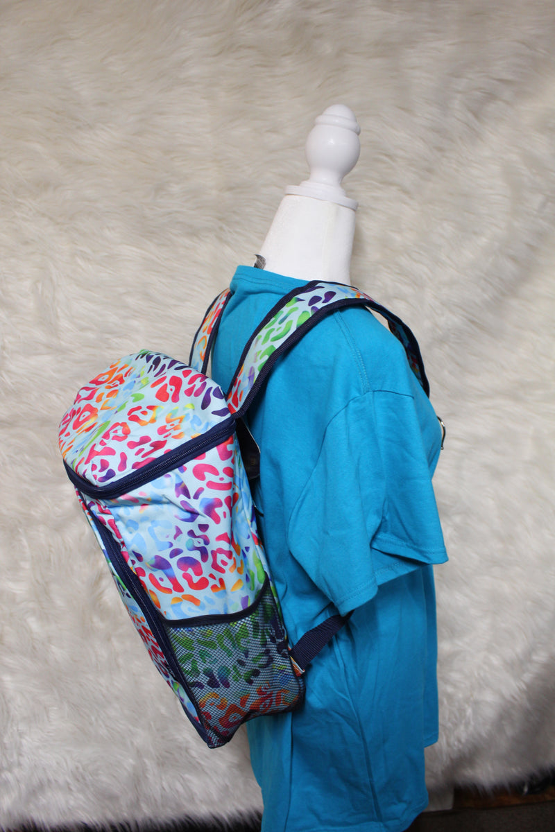 Rainbow Cheetah Backpack Cooler Double A Customs