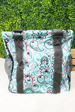 Load image into Gallery viewer, Teal Paisley  Mini Tote