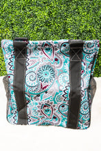 Load image into Gallery viewer, Teal Paisley  Mini Tote