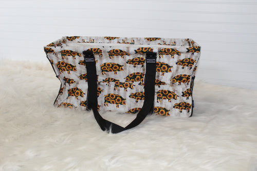 Sunflower Pig Utility Tote