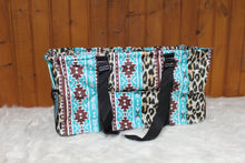 Load image into Gallery viewer, Leopard Aztec Utility Tote