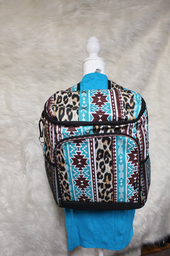 Leopard Aztec Backpack Cooler