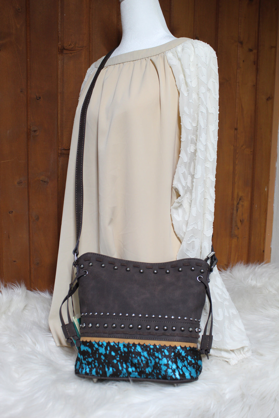 Trinity Ranch Hair-On Cowhide Collection Crossbody Bag